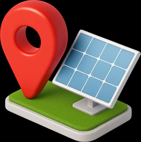 Icone de localisation de panneaux solaires