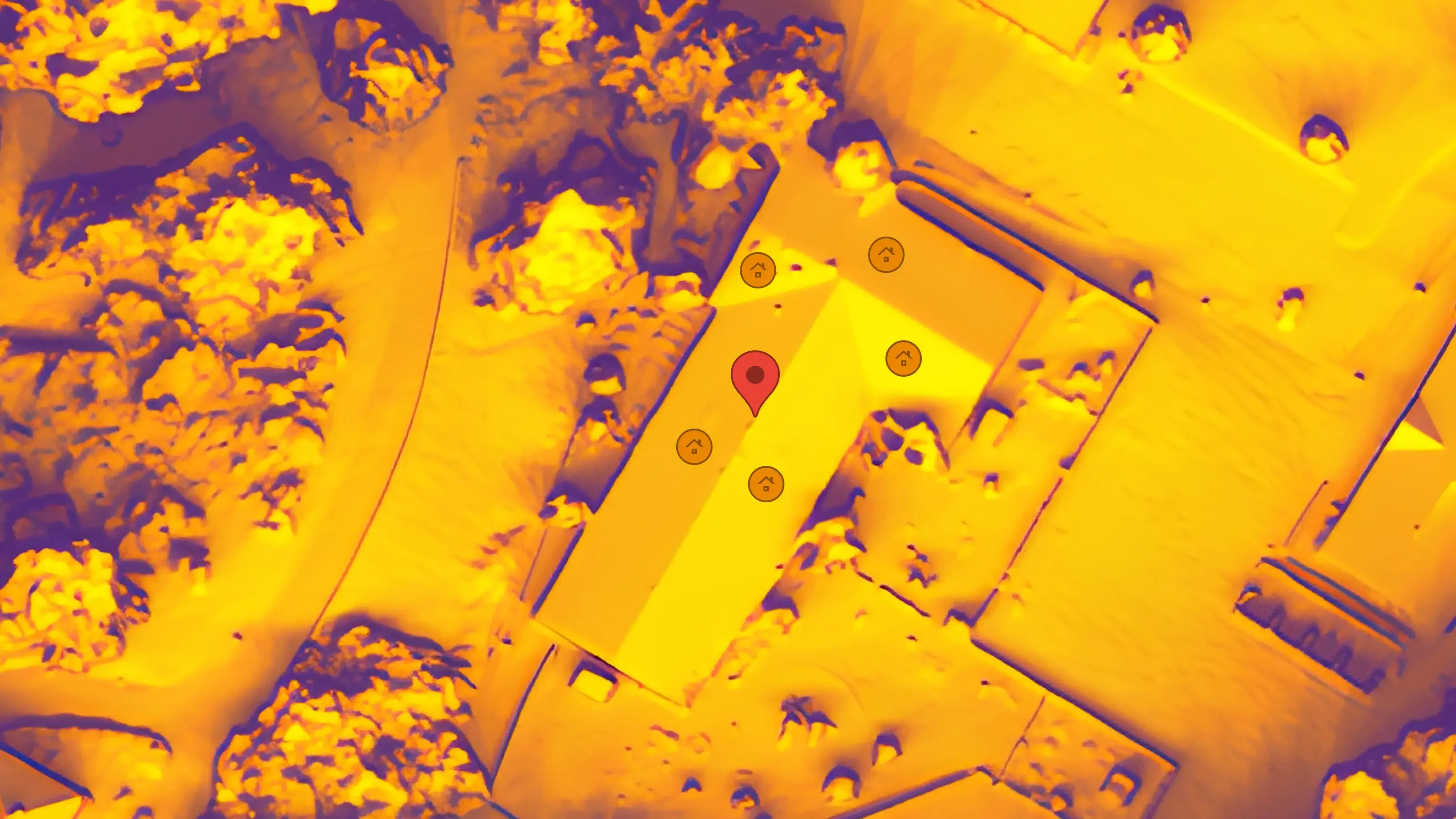 Visualisation de l'ensoleillement d'une maison par satellite