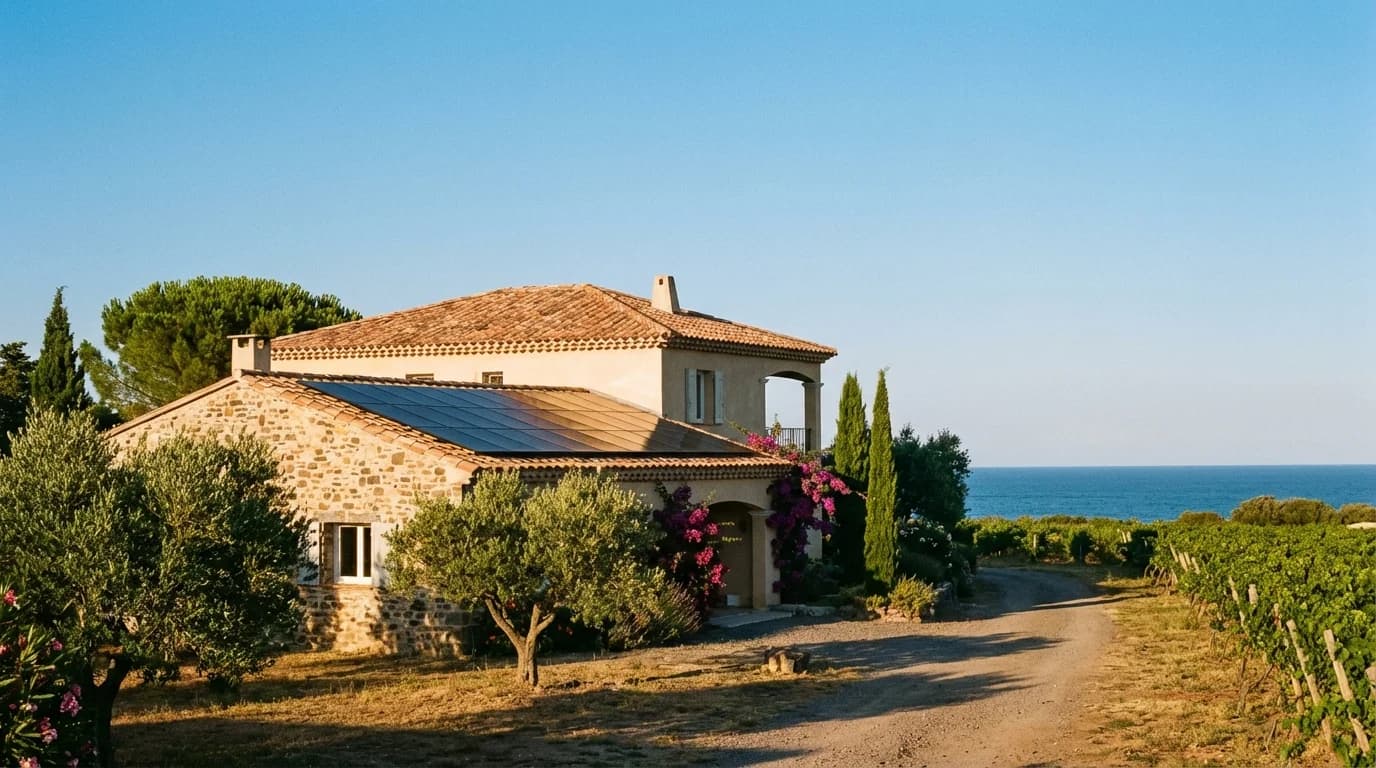 Villa languedocienne avec panneaux solaires à Agde