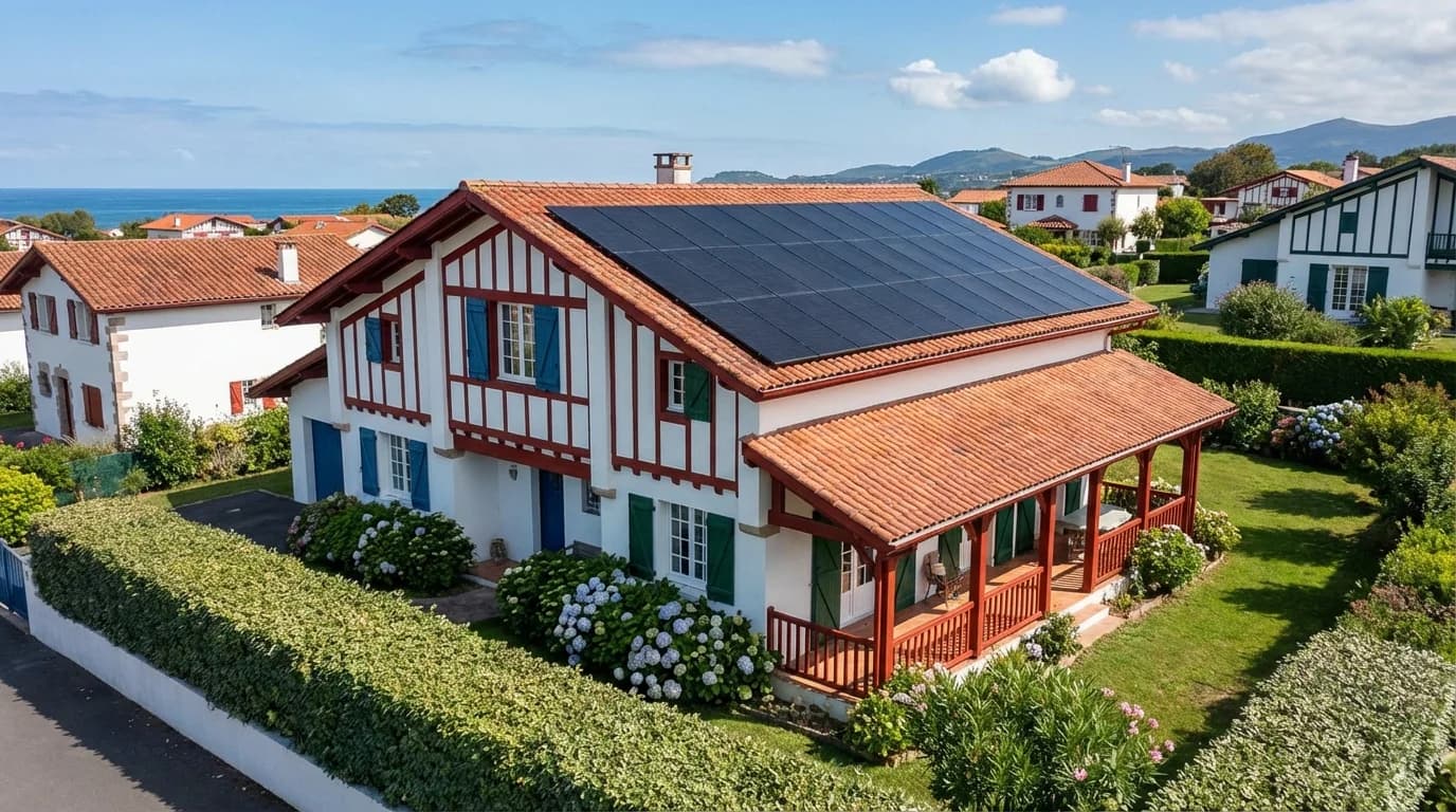 Maison avec panneaux solaires à Anglet