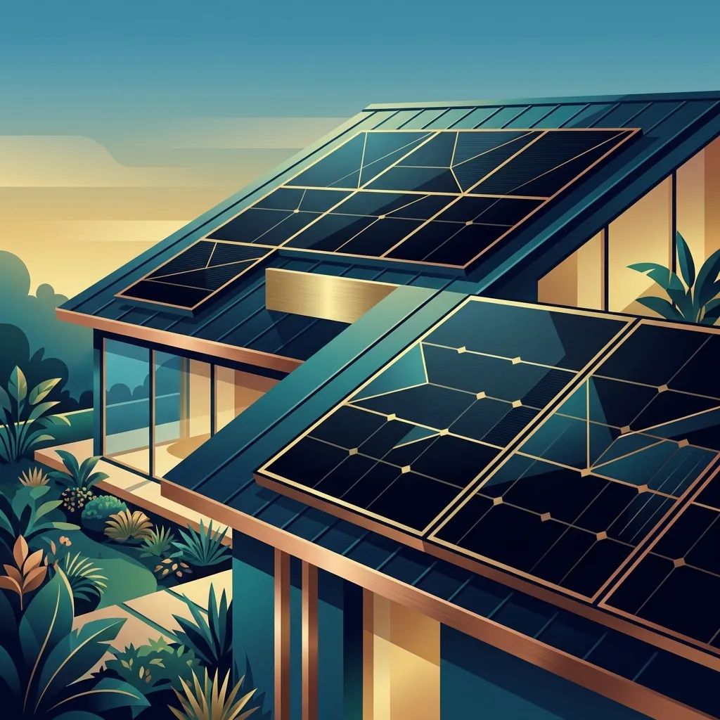 Panneaux solaires SunPower Maxeon haut de gamme installés sur une toiture moderne