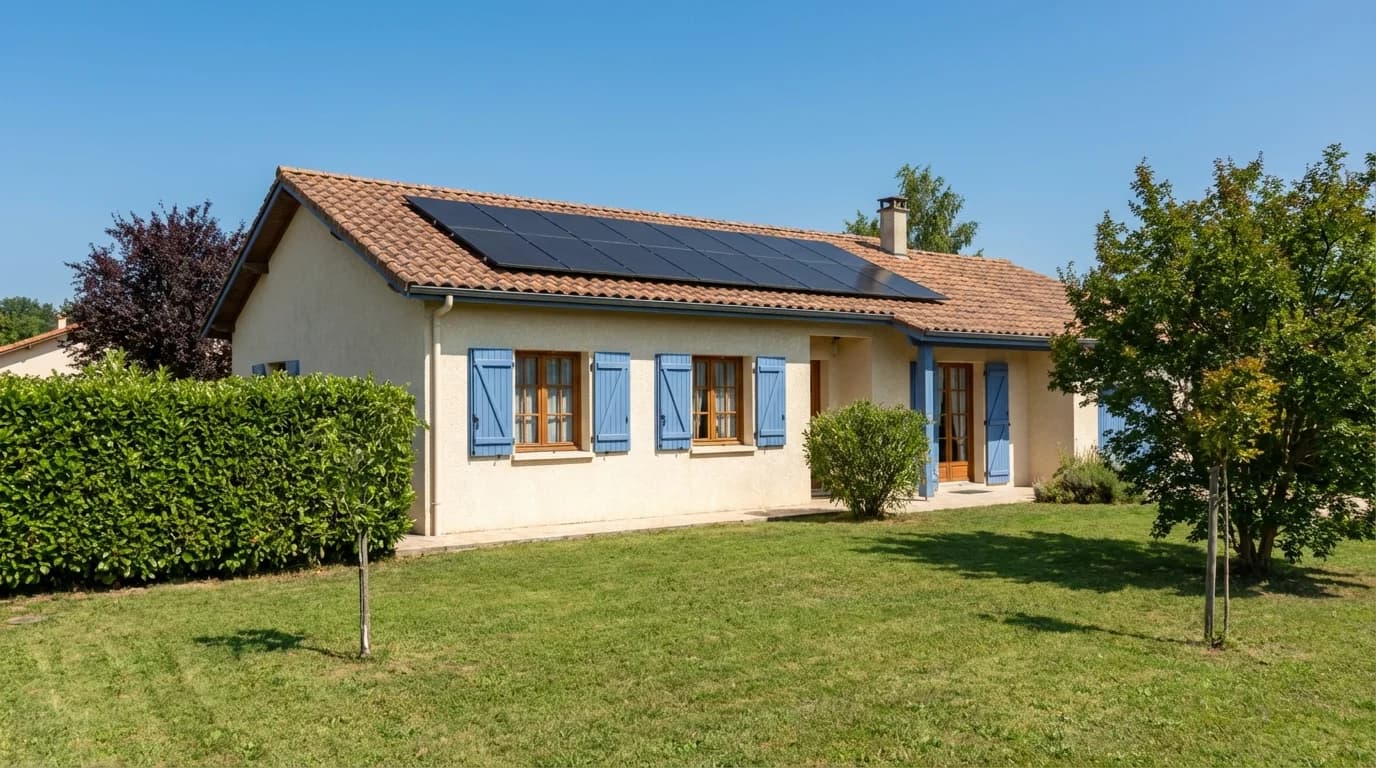 Maison avec panneaux solaires à Brive-la-Gaillarde