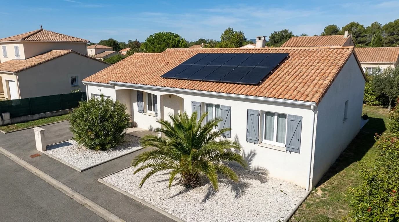 Installation solaire sur maison dans l'Hérault