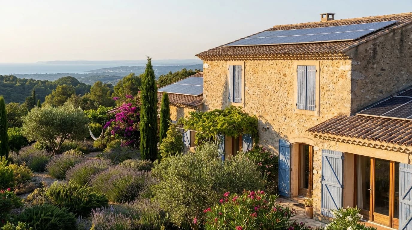 Maison languedocienne équipée de panneaux solaires à Agde