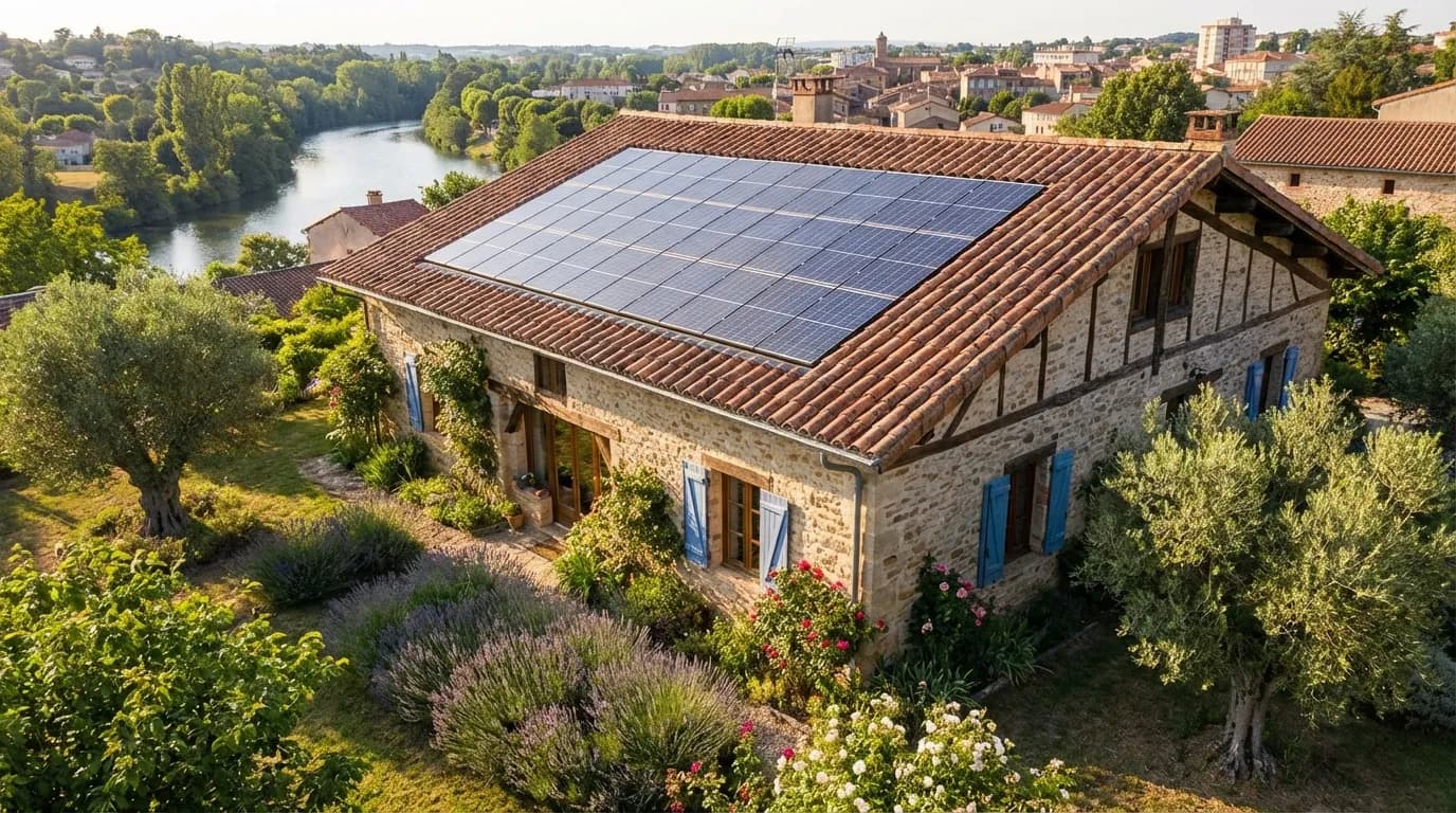 Maison tarnaise équipée de panneaux solaires à Castres