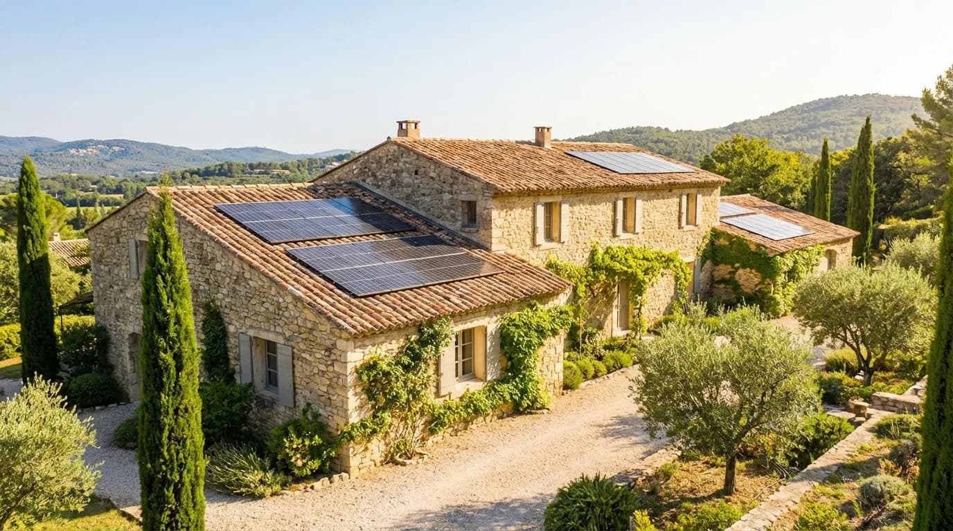 Maison provençale équipée de panneaux solaires à Draguignan