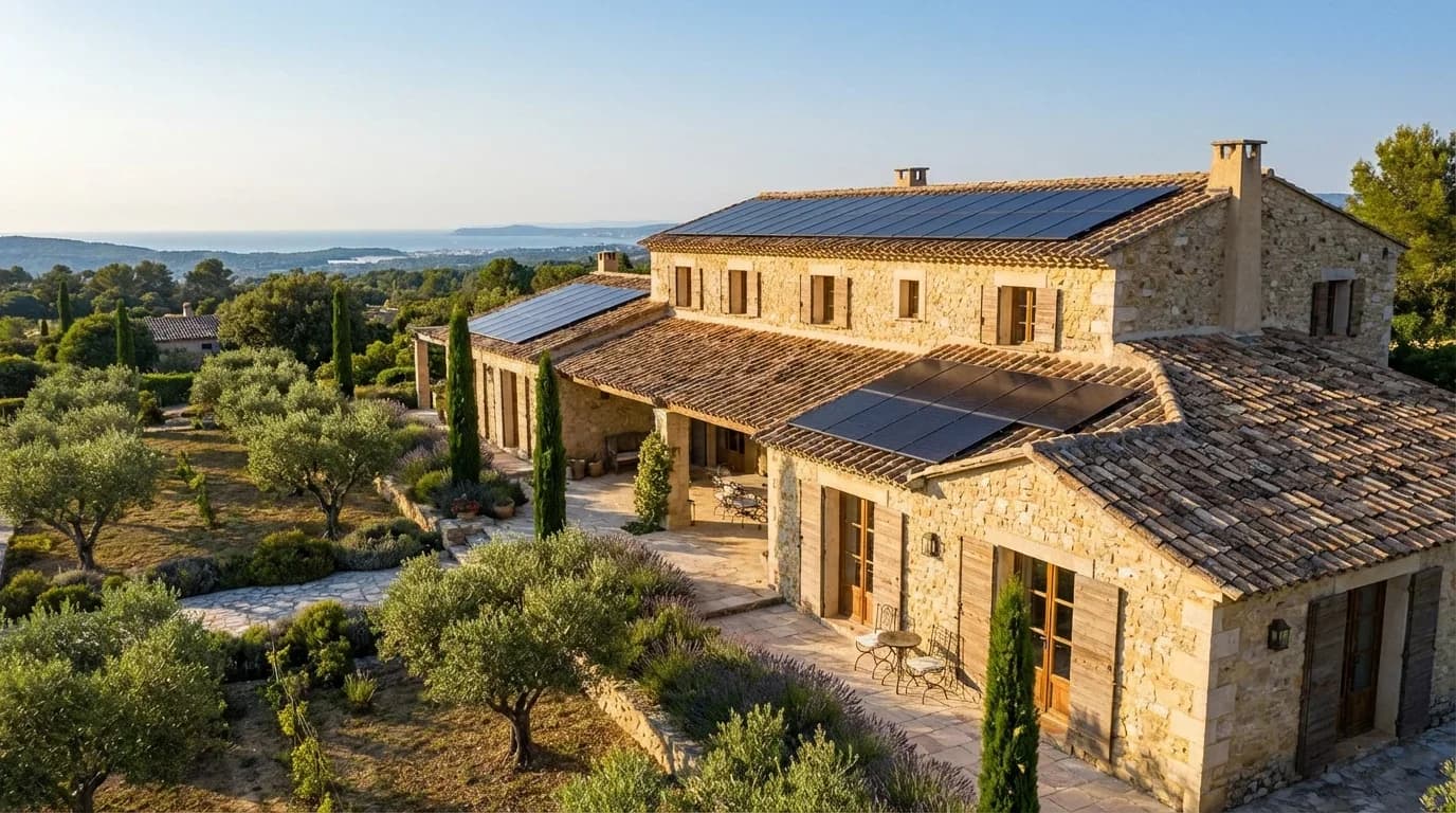 Maison provençale équipée de panneaux solaires à La Ciotat