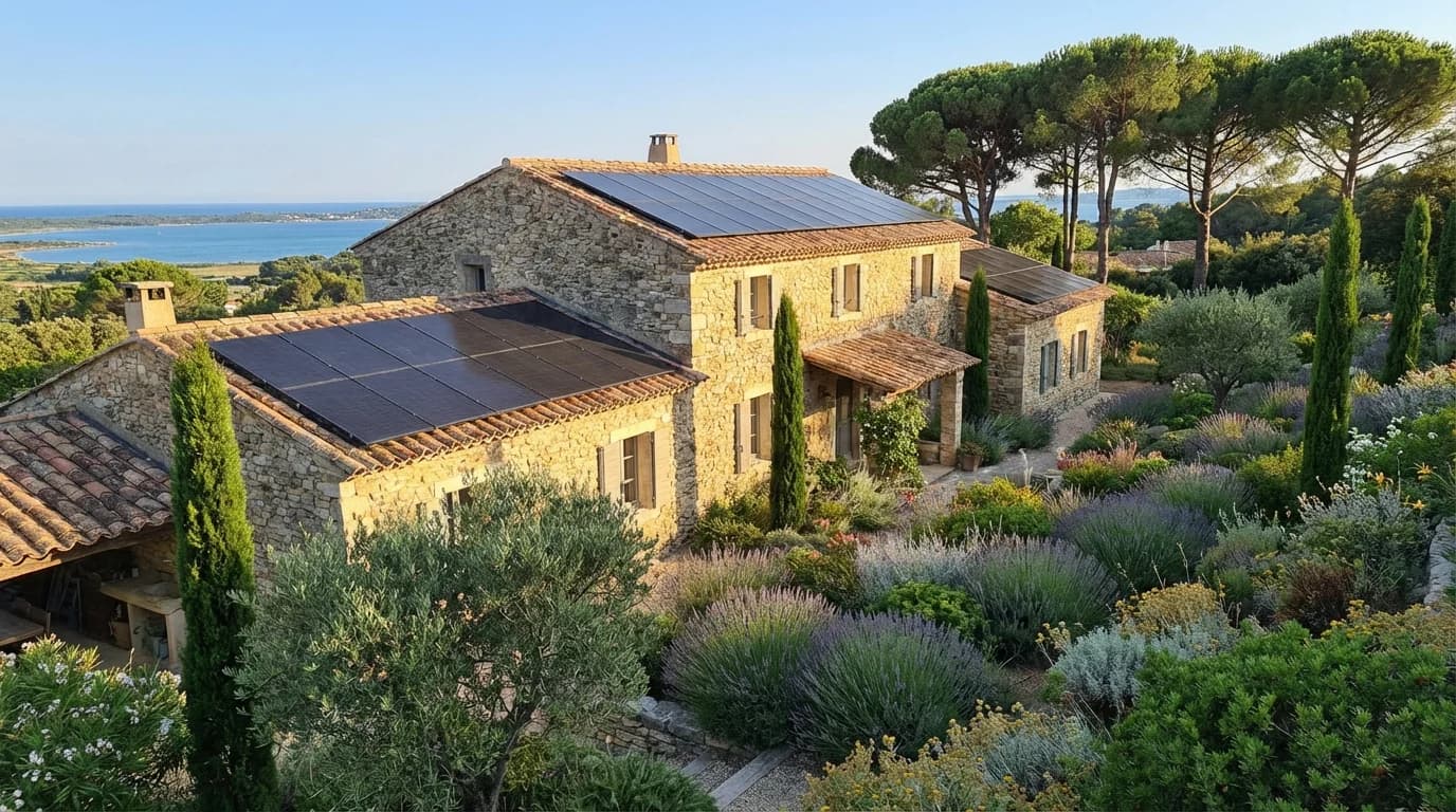 Maison provençale équipée de panneaux solaires à Marignane