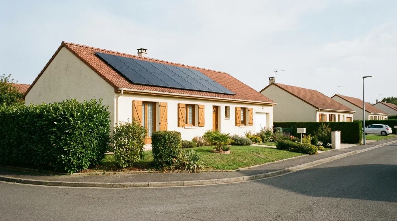 Maison avec panneaux solaires à Saint-Médard-en-Jalles
