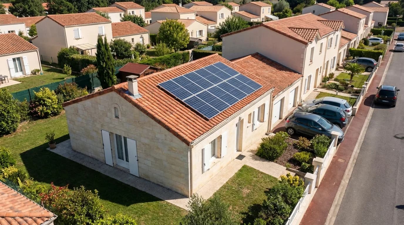 Maison bordelaise équipée de panneaux solaires à Villenave-d'Ornon
