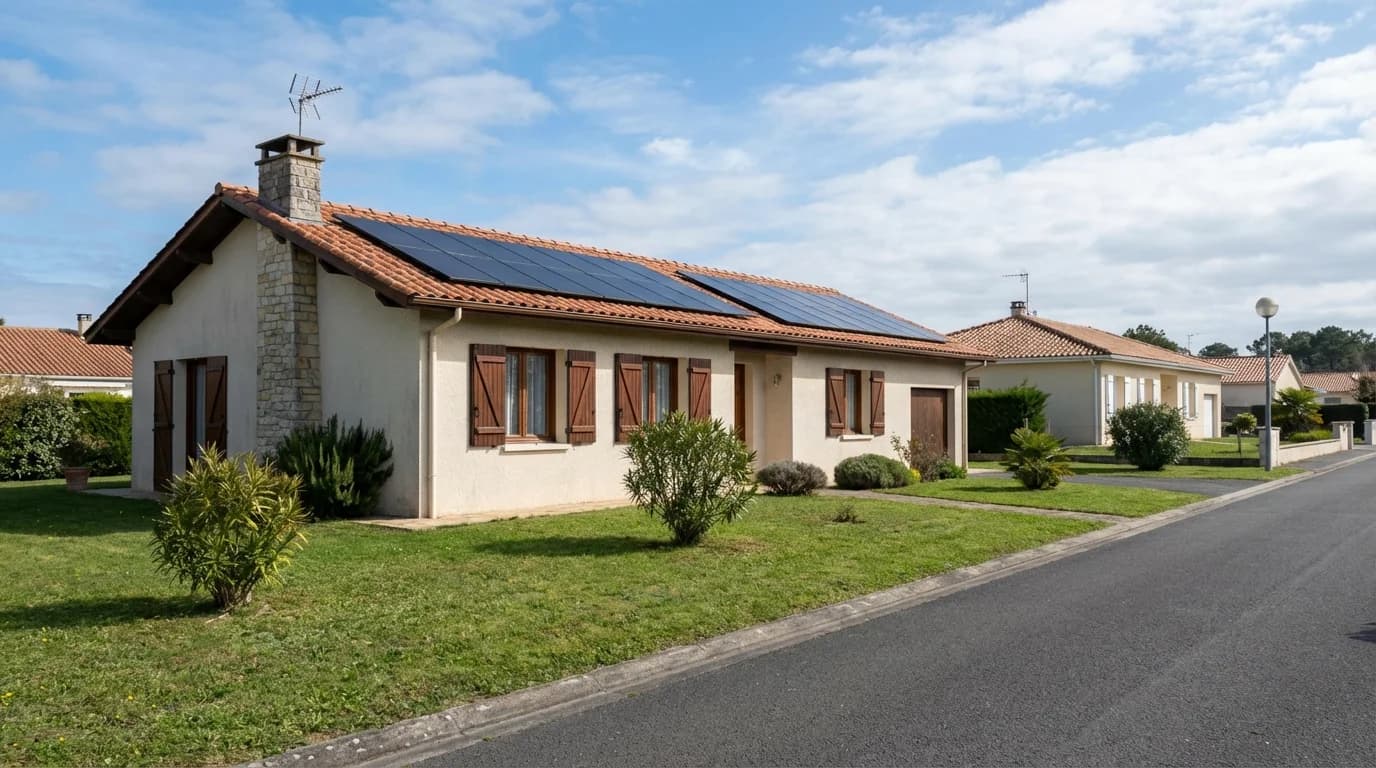 Maison avec panneaux solaires à Mérignac