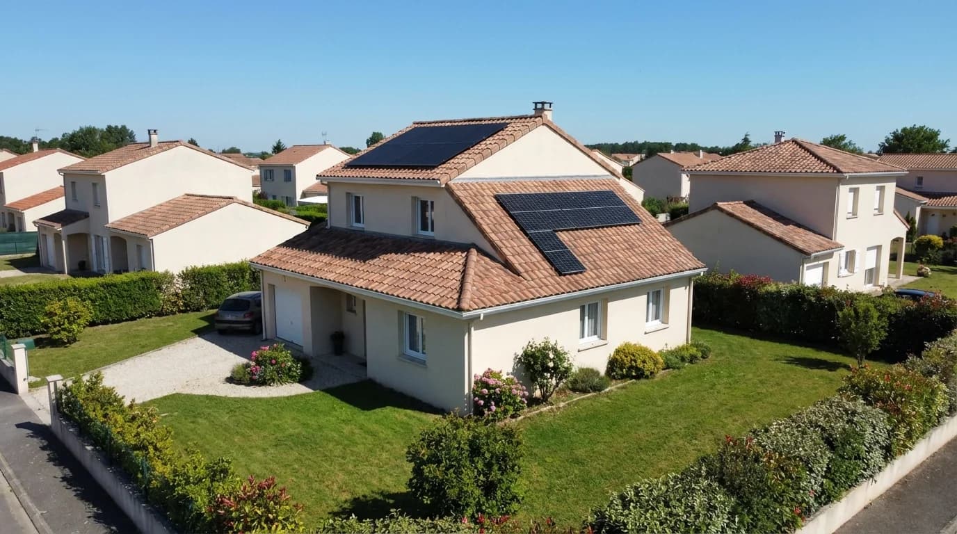 Maison avec panneaux solaires à Niort