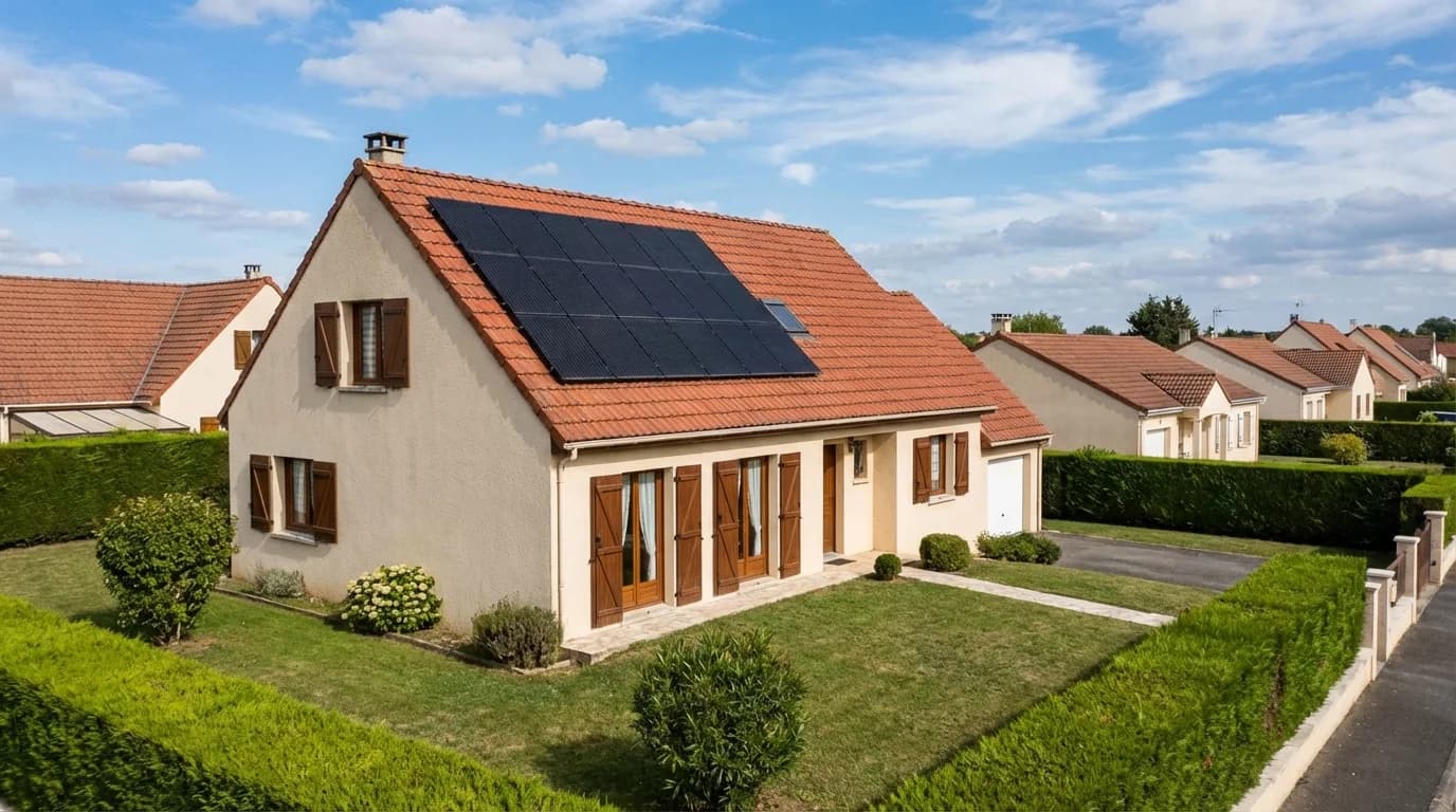 Maison avec panneaux solaires à Pessac