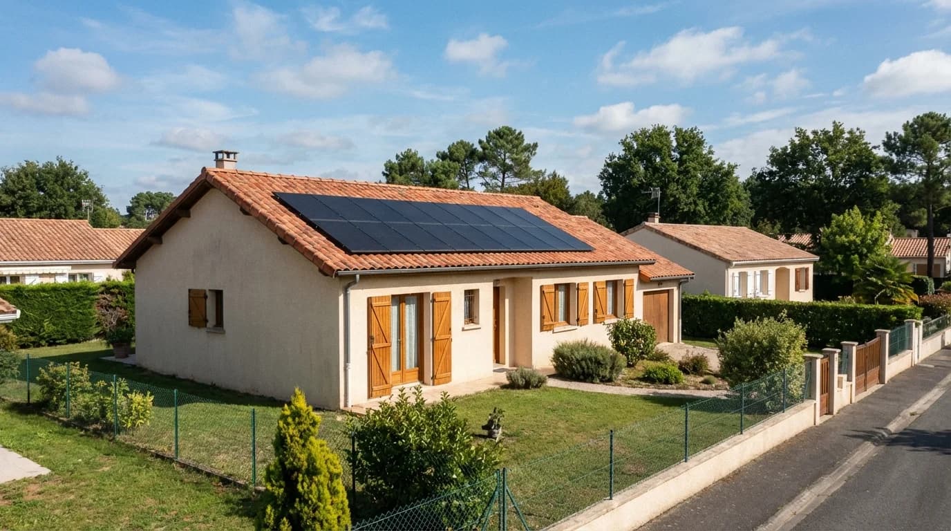Maison avec panneaux solaires à Talence