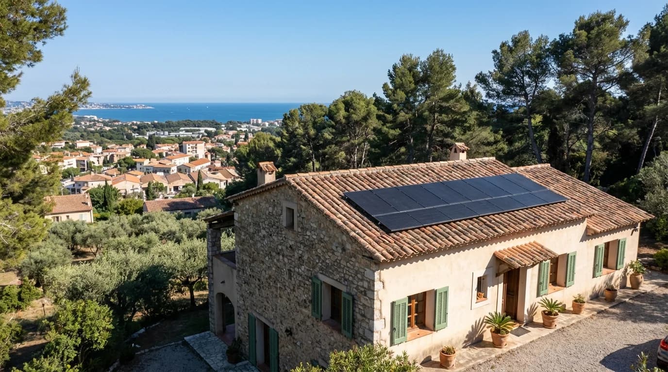 Panneaux solaires à Vallauris