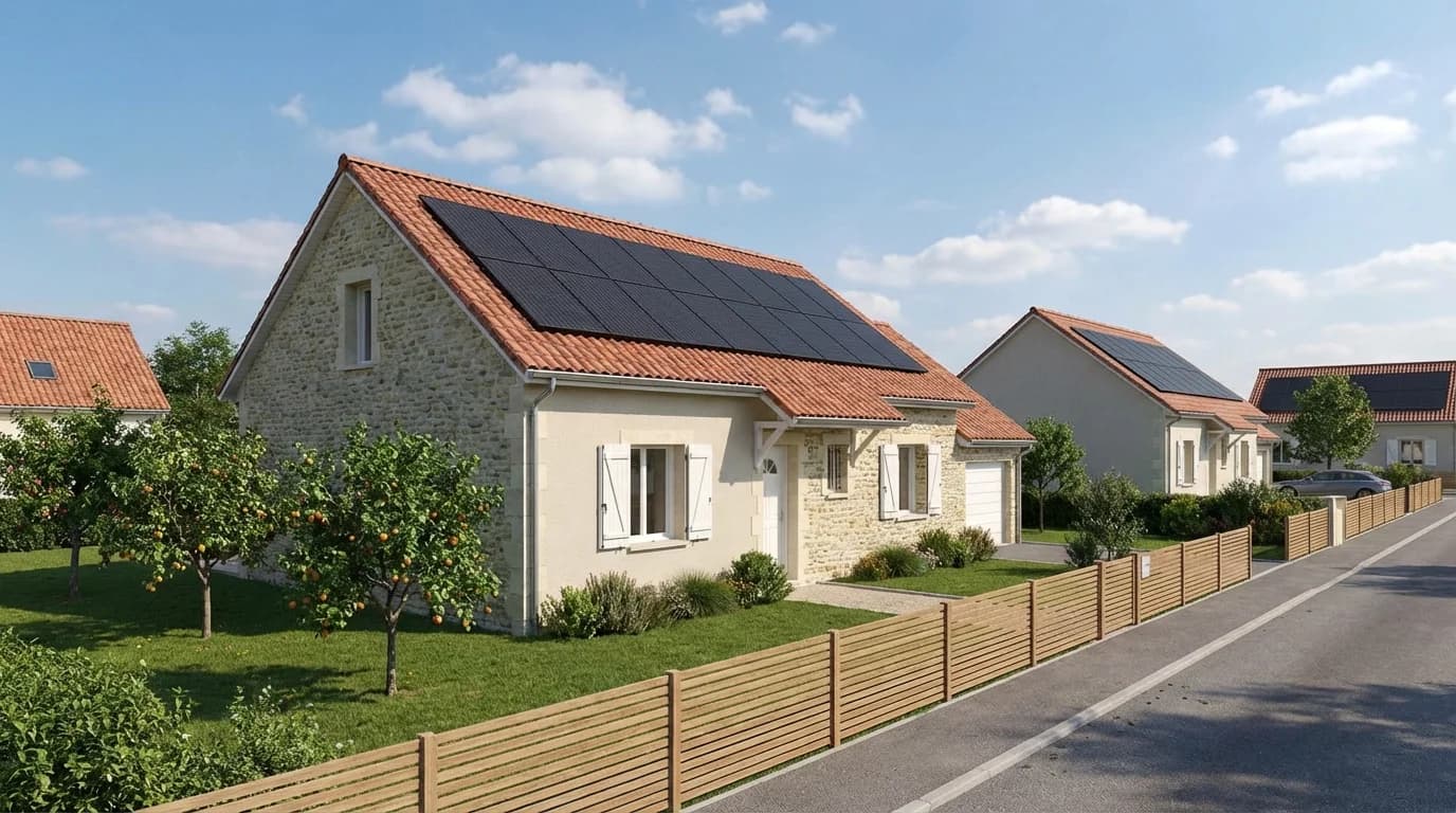 Maison avec panneaux solaires à Villenave-d'Ornon